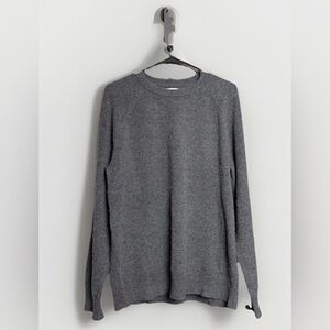 Goodthreads Gray 100% Lambswool Crewneck Sweater Size L